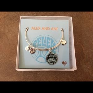 NWT! Alex and Ani Believe Charm Bangle Bracelet